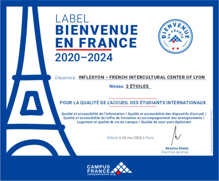 certificat label Bienvenue en France Inflexyon